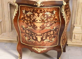 Komoda W stylu Francuskim z intarsją – Marmurowy Blat - Klasa Premium