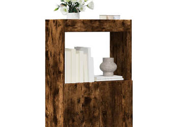 Wysoka szafka przydymiony dąb 63x33x100 cm WM-855101