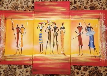 Obraz Tryptyk Motyw Etniczny