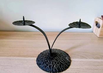 Świecznik metaloplastyka PRL. Tel 508291997