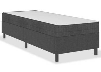 Łóżko z materacem sprężynowym ciemnoszare tkanina 90x200 cm WM-3054721