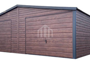 Garaż blaszany 7x5m - 2x brama - drzwi - 2x okno - dwuspad SO106