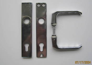 Klamka z szyldem pobielana