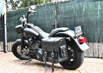 Harley Davidson Fat boy zamiana przyczepa kempingowa dwuosiowa