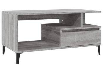 Stolik kawowy szary dąb sonoma 90x49x45 cm drewnopochodny WM-819626