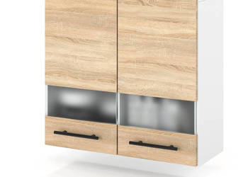 Szafka Kuchenna Wisząca Witryna Modułowa 80cm Spremium Dąb Sonoma
