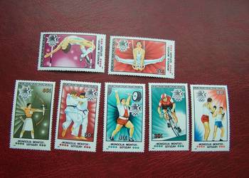 Mongolia 1984 MNH Mi. 1616/21 Sport Olimpiada Los Angeles 84