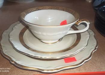 Filiżanka z talerzykiem deserowym K. P. Karskrona, Szwecja.