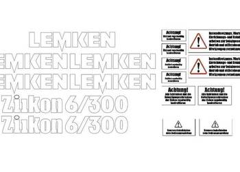 Naklejki oklejenie naklejka - LEMKEN ZIRKON 6/300 Zamiennik