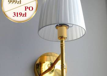 Kinkiet glamour złoty lampa ścienna do salonu łazienki sypialni