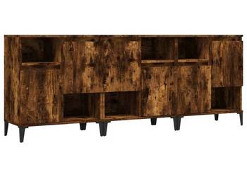 vidaXL Komody, 3 szt., przydymiony dąb, 60x35x70 cm(SKU:3185748)