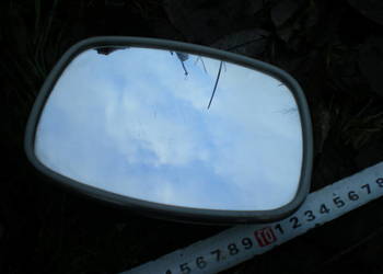 Duże oryginalne lusterko retro chrom