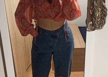 Transparentna bluzka w stylu boho rozmiar S