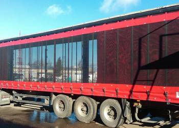 Plandeka z siatką naczepy do przewozu drobiu produkcja naprawa