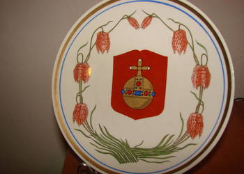 Gefle porcelanowy talerz z lilją 1964