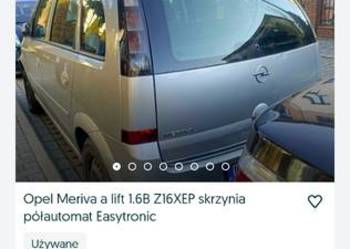 Opel Meriva A na części 1.6benzyna