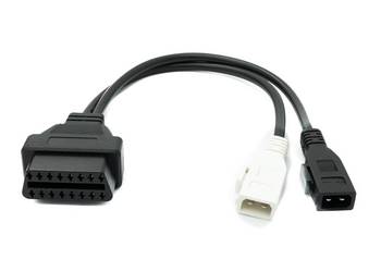 Kabel adapter Przejściówka VAG VW 2x2 PIN OBD2 16 Skoda Audi