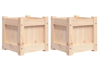 Donice ogrodowe 2 szt. lite drewno sosnowe WM-837395