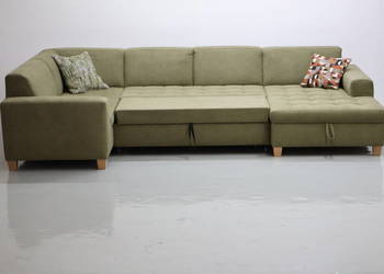 TWF Nowy zielony narożnik U funkcja spania pojemnik rogówka sofa salon
