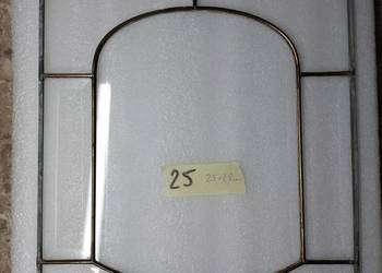 nr25 Witraż frontu starego zegara szafki szkło fazowane 25x28cm