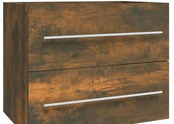 vidaXL Szafka pod umywalkę, przydymiony dąb, 60x38,5x48 cm(SKU:815642)