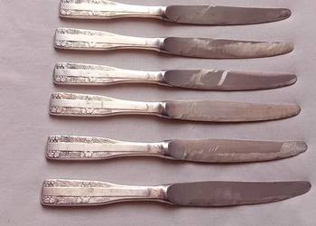 Komplet 6 platerowanych noży Hefra, wzór wschodni. PRL.