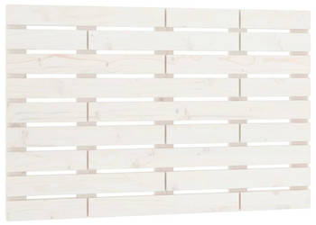 Wezgłowie łóżka białe 96x3x63 cm lite drewno sosnowe WM-824724