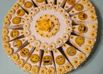 Podziękowanie dla gości Papierowy tort 7 chrzest roczek komunia urodziny