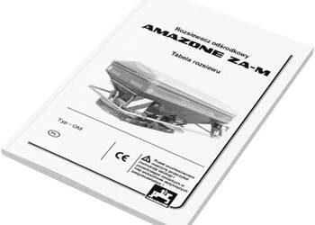 Amazone ZA-M ZAM OM tabele wysiewu Instrukcja PL