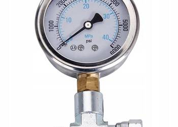 Manometr Liniowy z Trójnikiem 1/4" – 0–40 MPa | Klasa 2,5