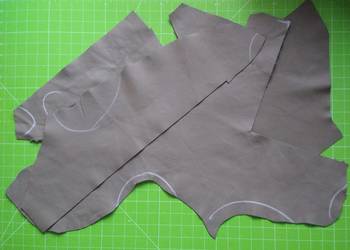 Skóra (378 g) Licowa Włoska 4 Duże kawałki Błamy Brązowy