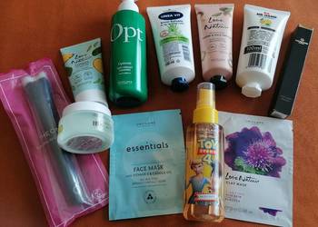 Kosmetyki Oriflame krem,tusz do rzęs, pędzel, maseczka, woda  toaletowa.