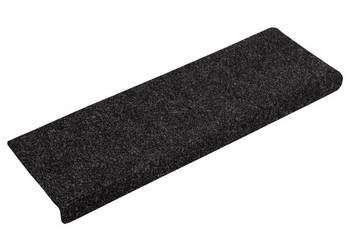 Nakładki na schody 15 szt. igłowane 65x21x4 cm czarne WM-134563