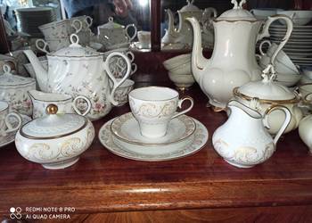 filiżanka z talerzykiem deserowym, Hackefors Porslin.Szwecja filiżanka z talerzykiem deserowym, Hackefors Porslin.Szwecja