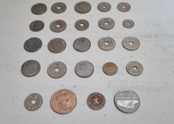 Sprzedam monety kolekcjonerskie centimes i inne