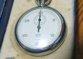 Stoper UFM Ruhla na 7 kamieniach, stalowa obudowa z numerem fabrycznym