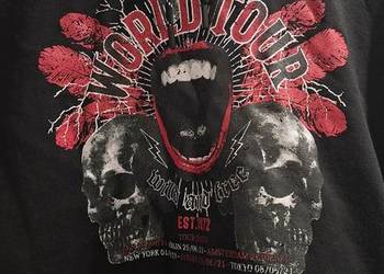 Nowa czarna męska bluza z kapturem Brave Soul z motywem czaszek r.M