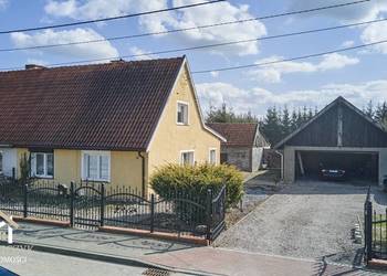 Dom bliźniak w Sępopolu / duży garaż / uroczą działka