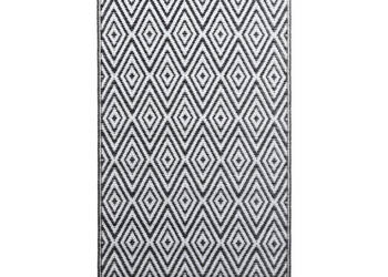 Dywan na zewnątrz biało-czarny 120x180 cm PP WM-310429