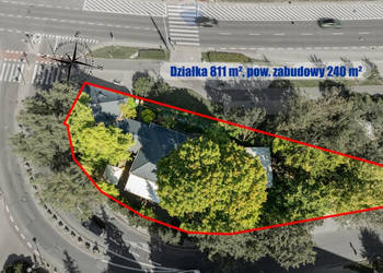 Działka na Górnym Mokotowie, częściowo zabudowana.