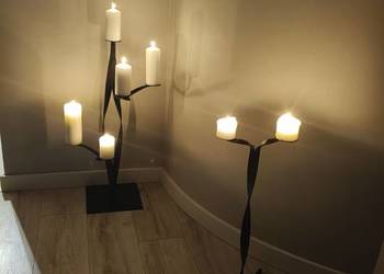 Świeczniki ręcznie robione. UNIKAT.