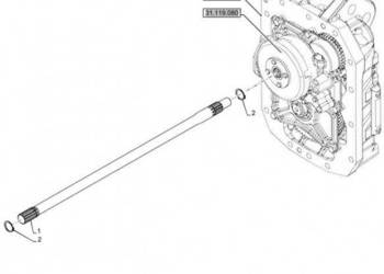 New Holland T6070 Wałek 11t x 26.45mm id x 31.5 od x 858mm l 84200355