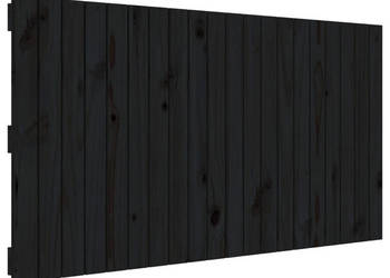 Wezgłowie łóżka czarne 1275x3x60 cm lite drewno sosnowe WM-824842