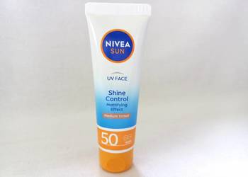 Krem do twarzy SPF 50 Fluid matujący Medium Nivea Sun NOWY