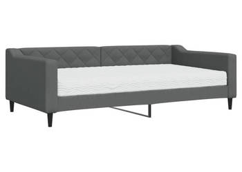 Sofa z materacem do spania ciemnoszara tkanina 100x200 cm WM-3197414