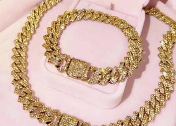 Bardzo masywny zestaw łańcuszek Plus brazoleta zy masonitu