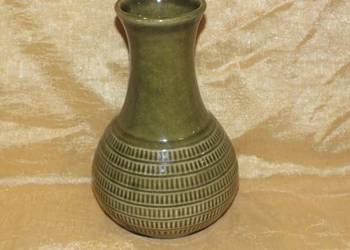Piękny zielony ceramiczny wazon niemiecki-sygnowany