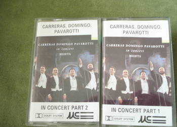 Koncert 3 Tenorów + L. Pavarotti, 3 szt. kasety magnetofonowe