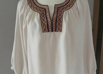 Bluzka Kremowa Obłędny Haft w stylu Etno Boho Mango S/M