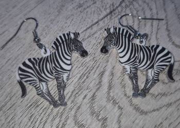 Kolczyki damskie Zebra